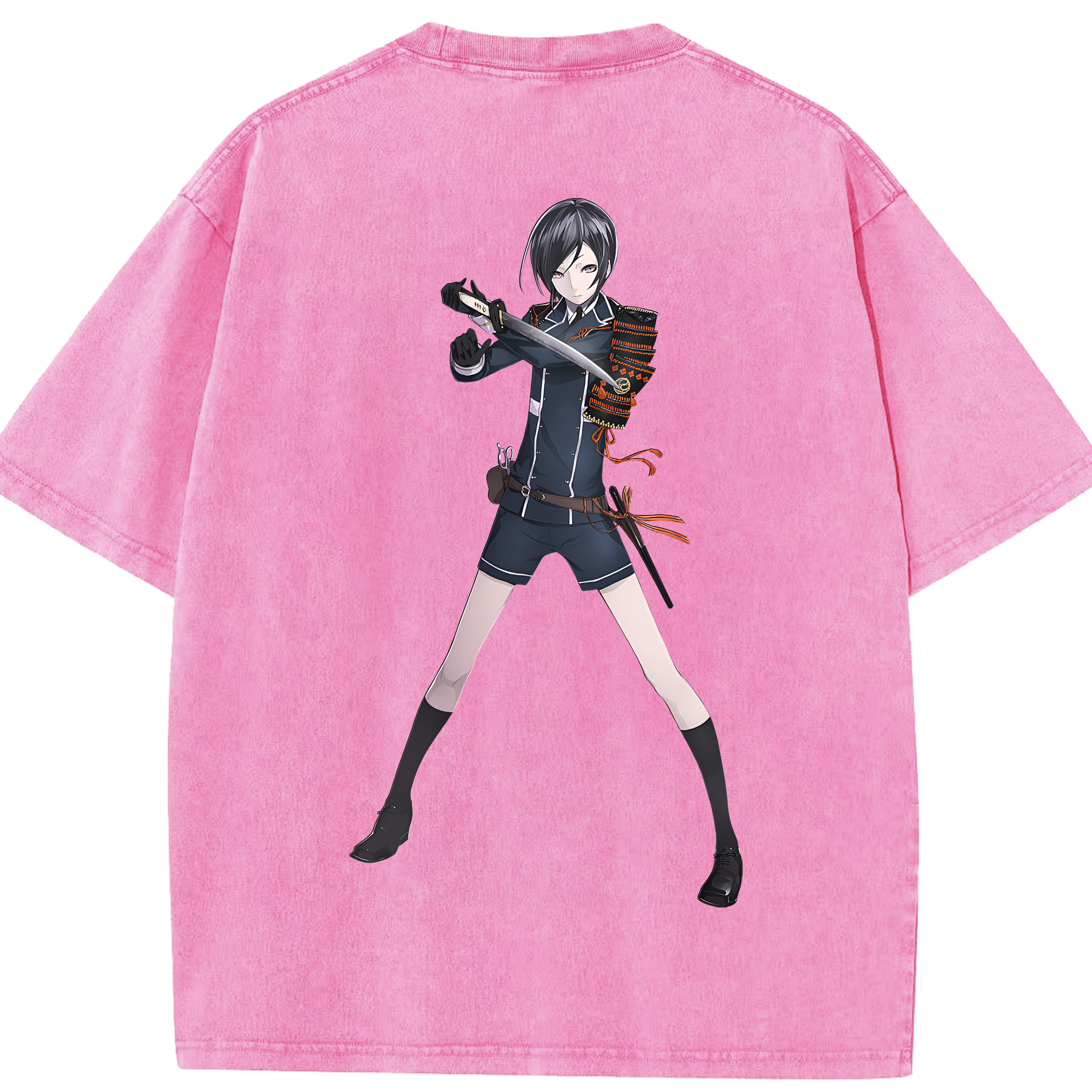 （画像用） 刀剣乱舞 Touken Ranbu 綿100% ヴィンテージ風 半袖Tシャツ（背面プリント）